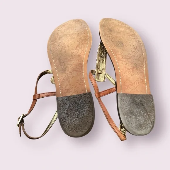 Sam Edelman Brown and Black Sandals with Chic Design - Picture 7 of 8